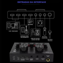 Kit youtuber podcast Com Microfone Condensador Braço Articul