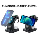 Base Carregador Sem Fio 5 em 1 Indução Relógio