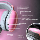 Fone De Ouvido Sem Fio Bluetooth V5.3 Com LED