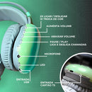 Fone De Ouvido Sem Fio Bluetooth V5.3 Com LED