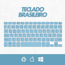 Teclado Sem Fio Bluetooth Recarregável Com Mouse - AZUL