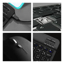 Teclado Sem Fio Bluetooth Recarregável Com Mouse - PRETO