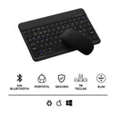 Teclado Sem Fio Bluetooth Recarregável Com Mouse - PRETO