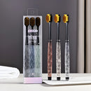 Kit 3 Escovas De Dente Com Cabo De Cristal