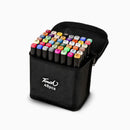 Conjunto De Canetas Marcador Permanente Ponta Dupla 48 Cores