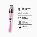 Caneta Depiladora Aparadora Facial Elétrico Portátil - ROSA