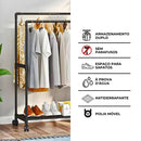 Arara Cabideiro Duplo Organizador