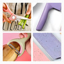 Conjunto de Facas 6 Peças Aço Inoxidável Colorido Multifunci