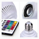 Lâmpada Musical Caixa Som 12w Bluetooth Luz Led RGB com Cont