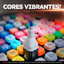 Kit 36 Canetas Marcadoras Ponta Dupla – Arte, Cor e Criativi