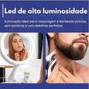 Espelho De Mesa Maquiagem C/ Luz Led Rotação 360° Camarim