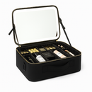 Maleta de Maquiagem com Espelho LED Preto