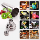 Kit Coqueteleira Profissional em Aço Inox com Suporte 12 Peç
