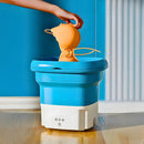 Mini Máquina de Lavar Roupa Portátil Dobrável - AZUL