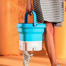 Mini Máquina de Lavar Roupa Portátil Dobrável - AZUL