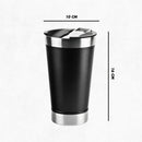 Copo Térmico Inox Cerveja e Café 473 ml Preto