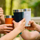 Copo Térmico Inox cerveja e café 473ml - BRANCO