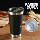 Copo Térmico Inox cerveja e café 473ml - BRANCO