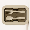 Kit Marmita com Divisórias e Talheres Cinza