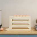 Organizador Para Ovos com Suporte Rolante Branco