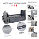 Mochila Maternidade Vira Berço Bebê Usb Impermeável Trocador